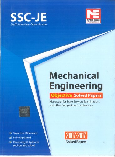 Ssc Jeobjectivemechanical Engineering Made Easy Editorial Board