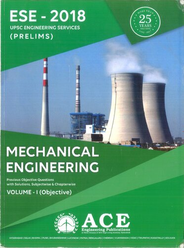 Mechanical Engineering Volume 1 Thermal Engineering Heat Transfer Fluid Mechanics Turbo Machinery Ese 2018 Prelims Ace Engineering Academy Editorial Board