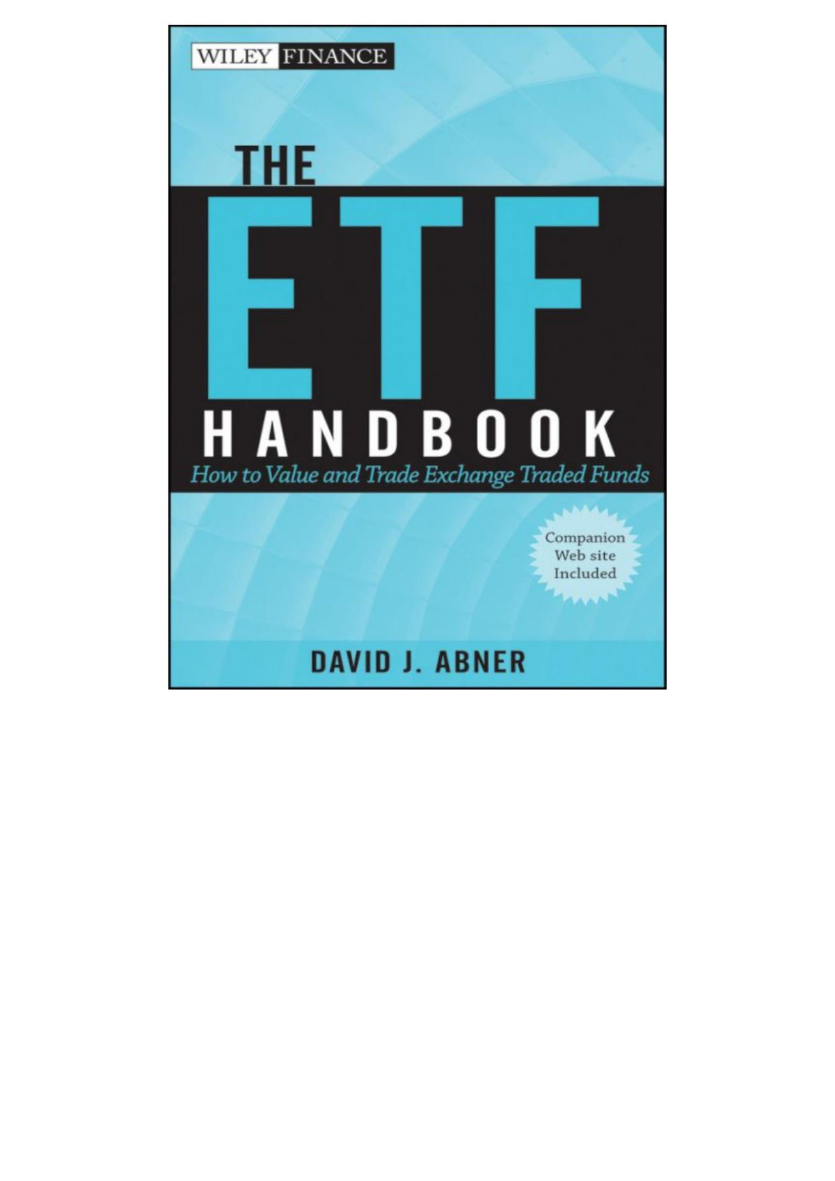 The Etf Handbook David J Abner