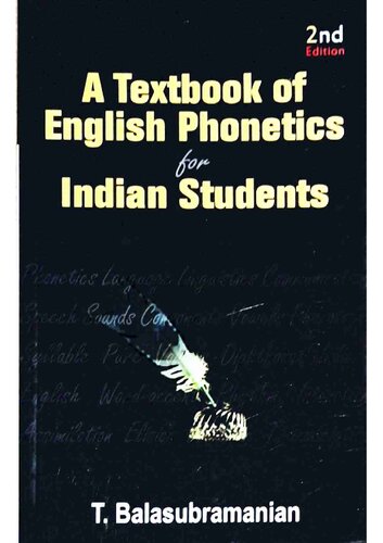A Textbook Of English Phonetics For Indian Students Second T Balasubramanian