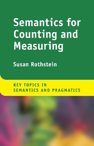 Semantics For Counting And Measuring Susan Rothstein