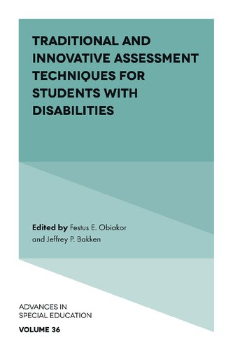 Traditional And Innovative Assessment Techniques For Students With Disabilities Festus E Obiakor