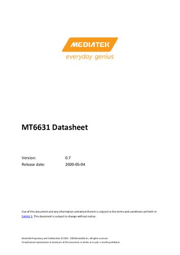 Mt6631 Datasheet 07 Yuli Hsueh Min Chen Chienchih Chiu