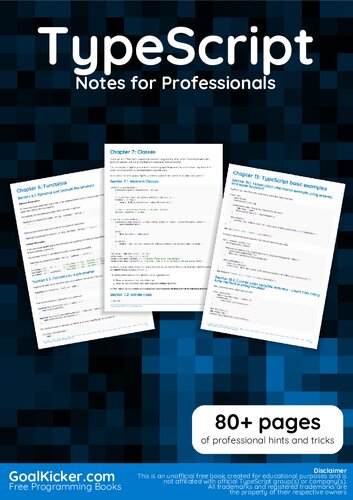 Typescript Notes For Professionals Book Goalkicker Books