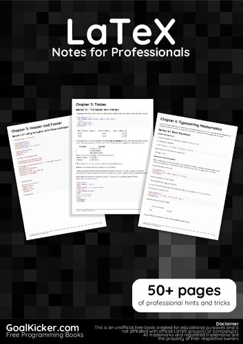 Latex Notes For Professionals Book Goalkicker Books