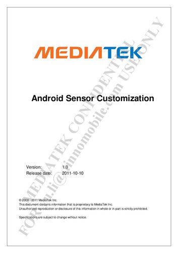 Mt6573 After 20mp Android Sensor Customization 10 Weiqi Fu