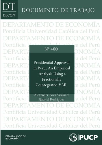 Presidential Approval In Peru An Empirical Analysis Using A Fractionally Cointegrated Var Alexander Boca