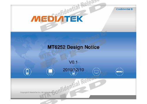 Mt6252 Design Notice 01 Mediatek Inc