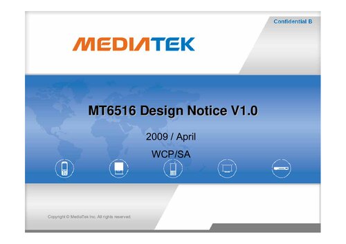 Mt6516 Design Notice 02 Mediatek Inc