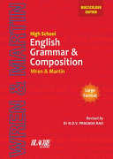 High School English Grammar And Composition Book Multicolour Edition Wren Martin