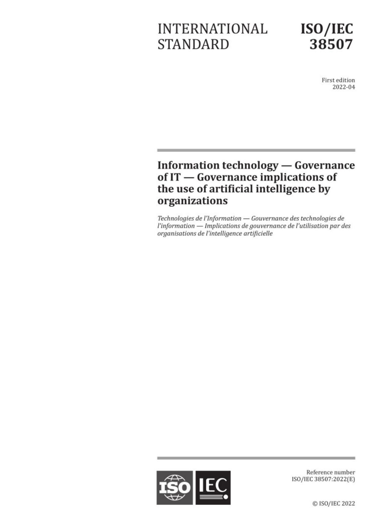Iso Iec 385072022 Iso