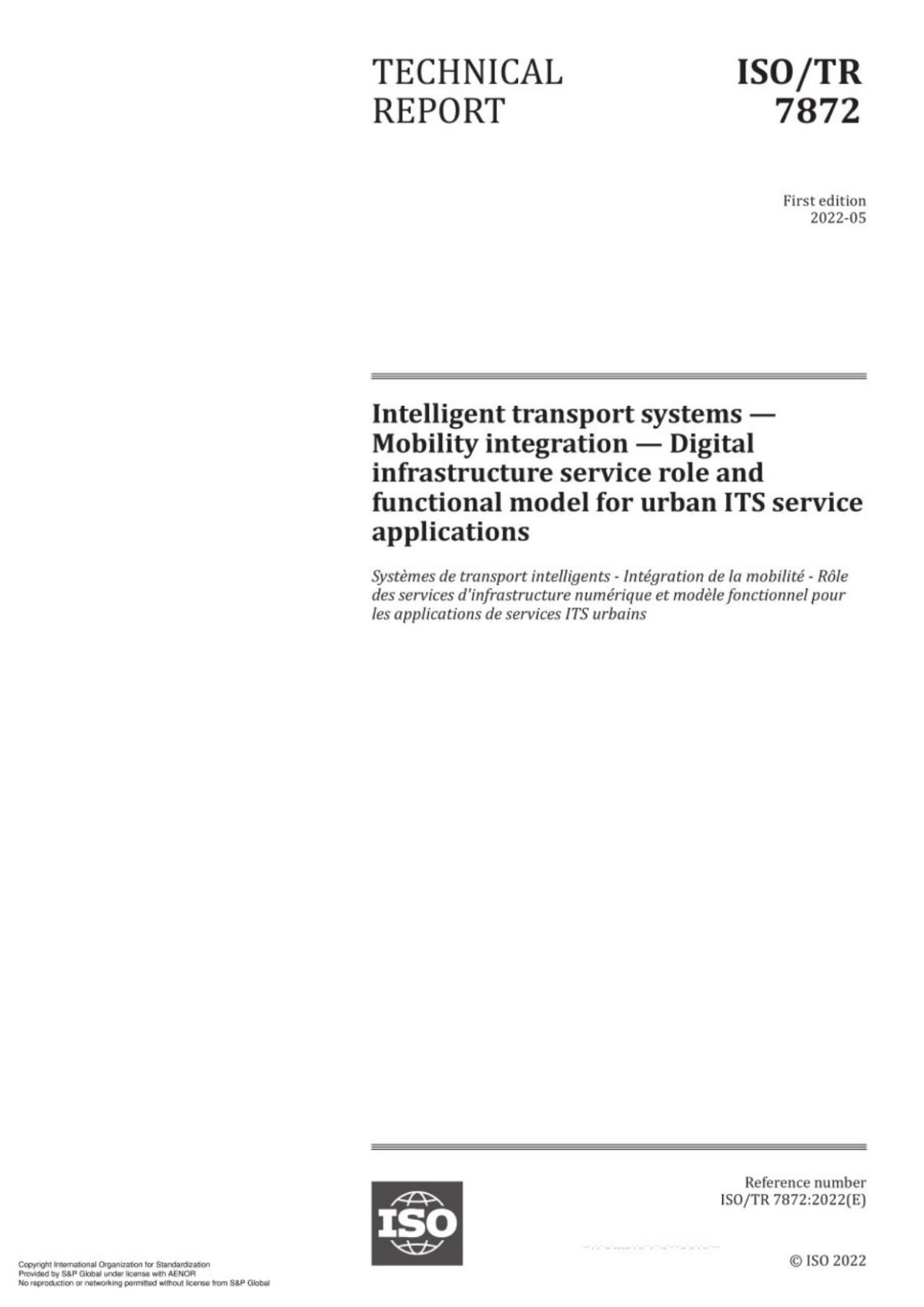 Iso Tr 78722022 Iso