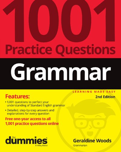 Grammar 1001 Practice Questions For Dummies 2nd Edition 2nd Geraldine Woods