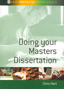 Doing Your Masters Dissertation Chris Hart