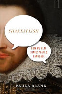 Shakesplish How We Read Shakespeares Language Square One Firstorder Questions In The Humanities Blank
