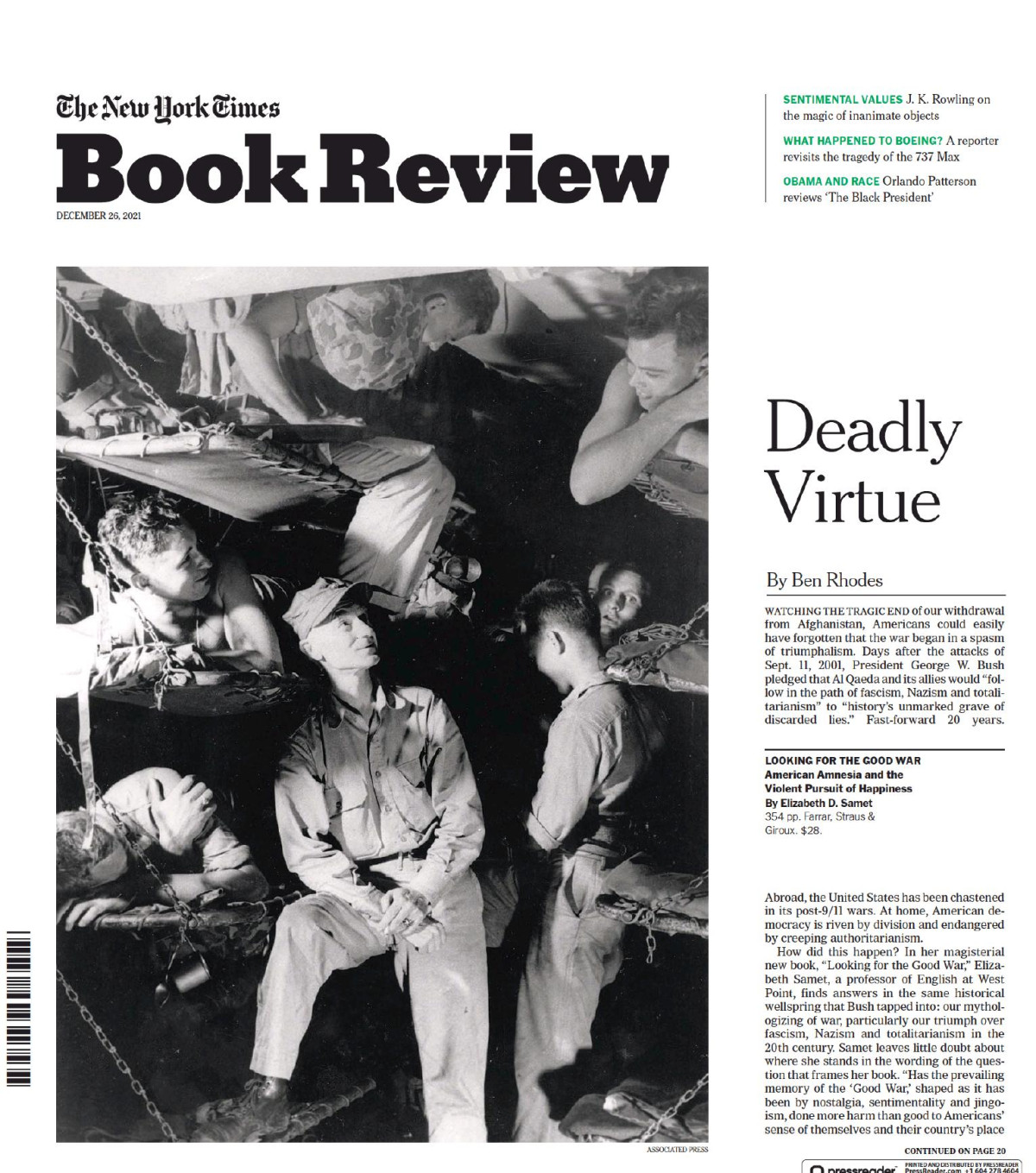 The New Times Book Review 26th December 2021 Pamela Paul Editor In Chief
