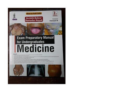 Exam Preparatory Manual For Undergraduates Medicine 2nd Edition Archith Boloor