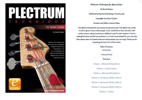 Plectrum Technique For Bass Guitar Clayton Stuart
