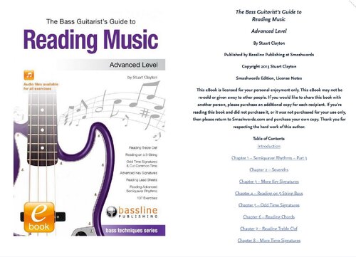 The Bass Guitarists Guideto Reading Music Advanced Level Stuart Clayton