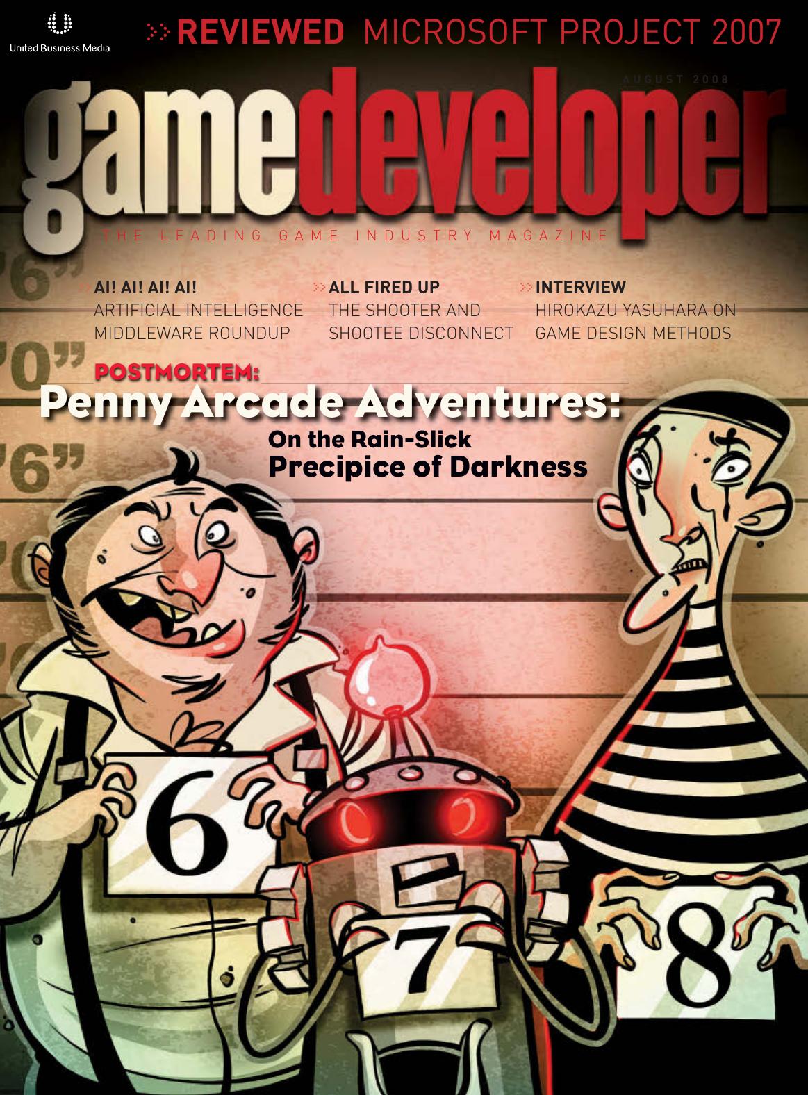 Game Developer August 2008 7th Edition Simon Carless Brandon Sheffield