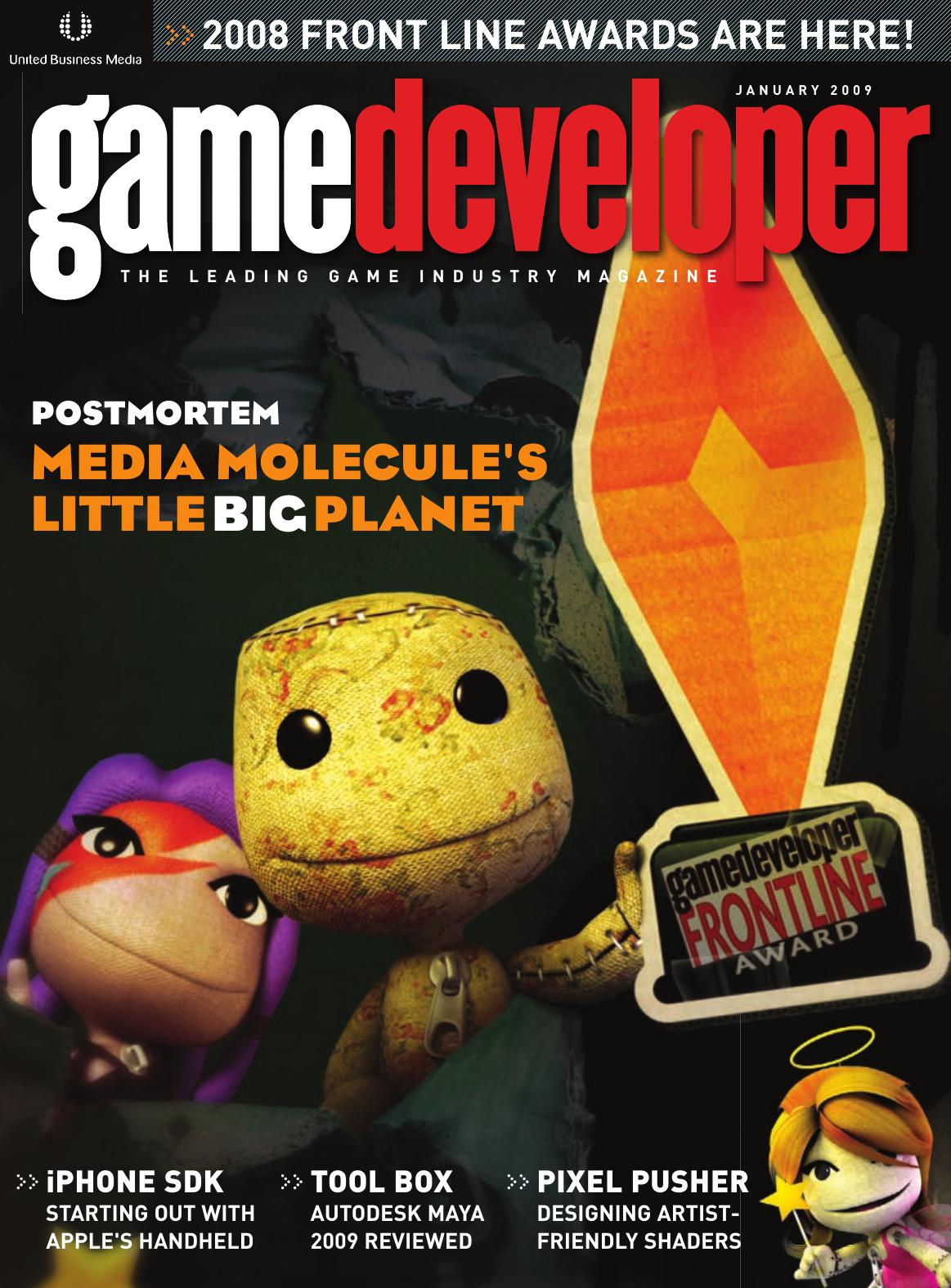 Game Developer January 2009 1st Edition Simon Carless Brandon Sheffield