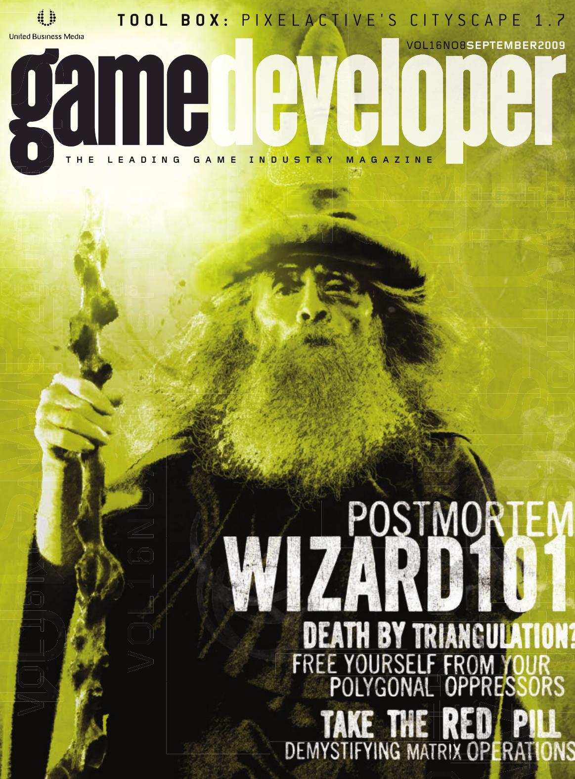 Game Developer September 2009 8th Edition Simon Carless Brandon Sheffield