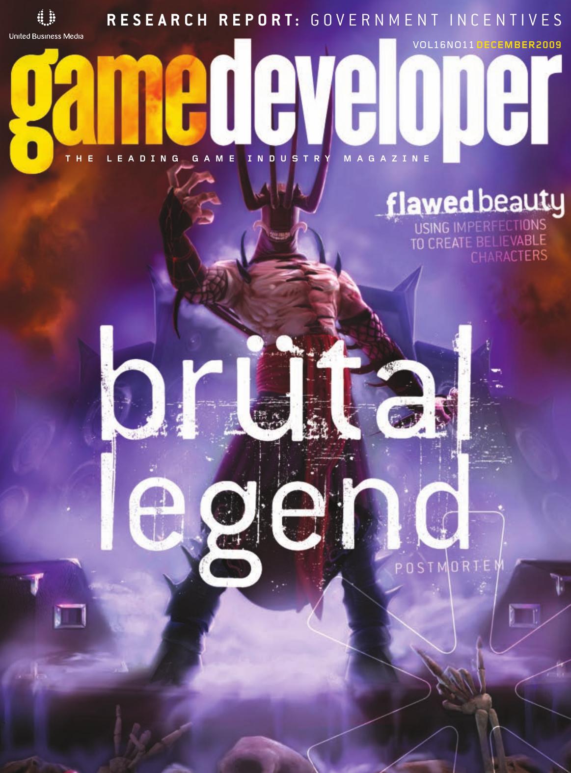 Game Developer December 2009 11th Edition Simon Carless Brandon Sheffield