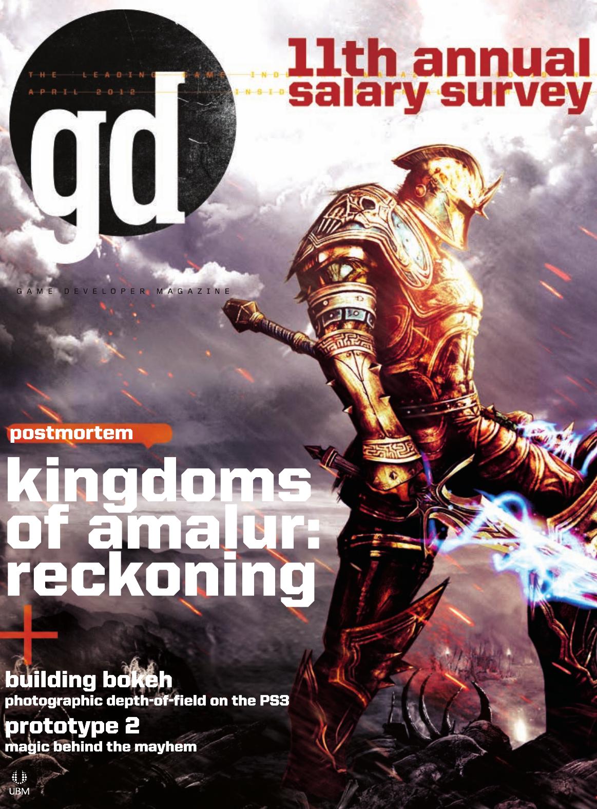Game Developer April 2012 4th Edition Simon Carless Brandon Sheffield