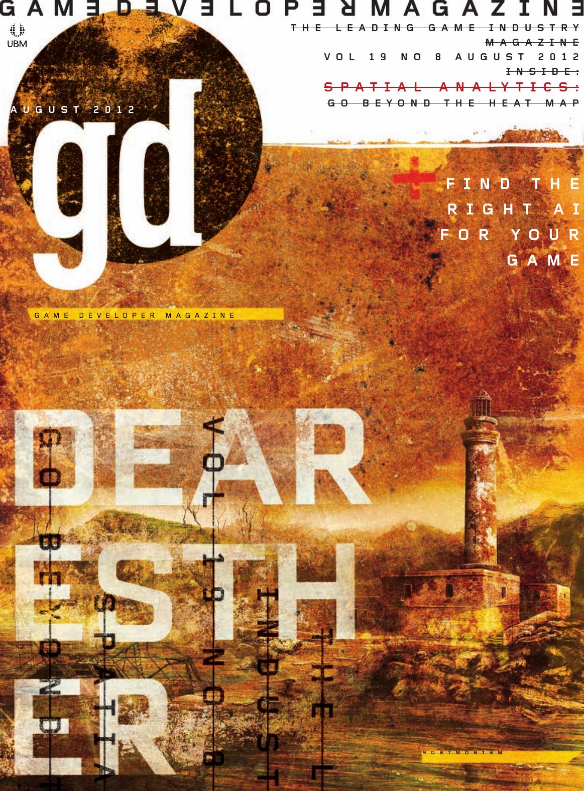 Game Developer August 2012 8th Edition Simon Carless Brandon Sheffield