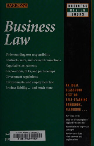Business Law 5th Edition Robert W Emerson