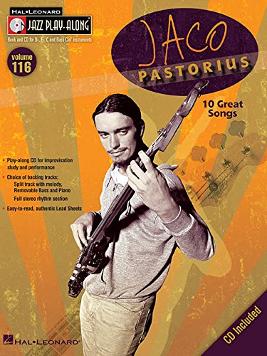 Jaco Pastorius Jazz Playalong Volume 116 Hal Leonard Jazz Playalong Papcom Jaco Pastorius