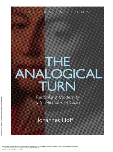 The Analogical Turn Rethinking Modernity With Nicholas Of Cusa Johannes Hoff