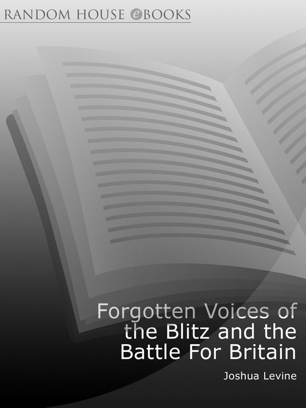 Forgotten Voices Of The Blitz And The Battle For Britain Levine