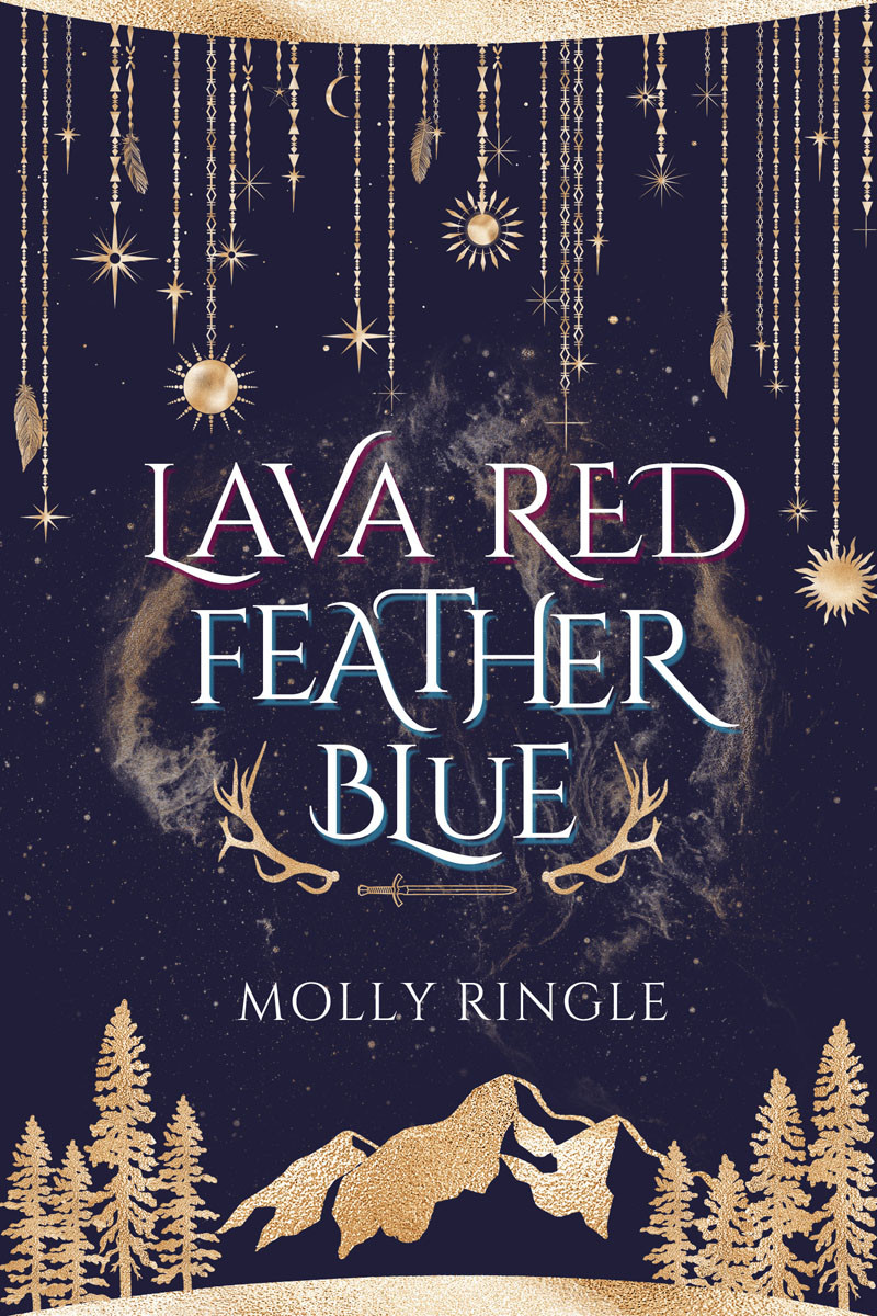Lava Red Feather Blue Molly Ringle