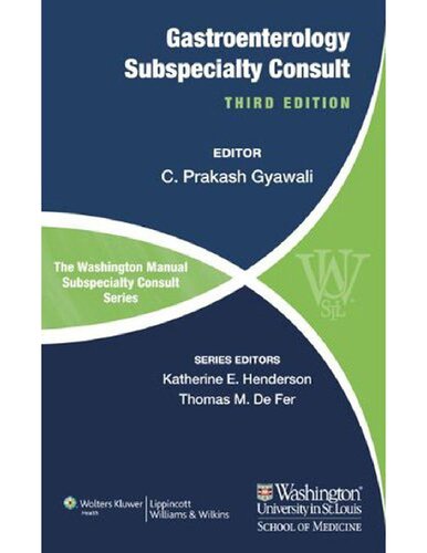 The Washington Manual Gastroenterology Subspecialty Consult 3rd Edition Md Gyawali