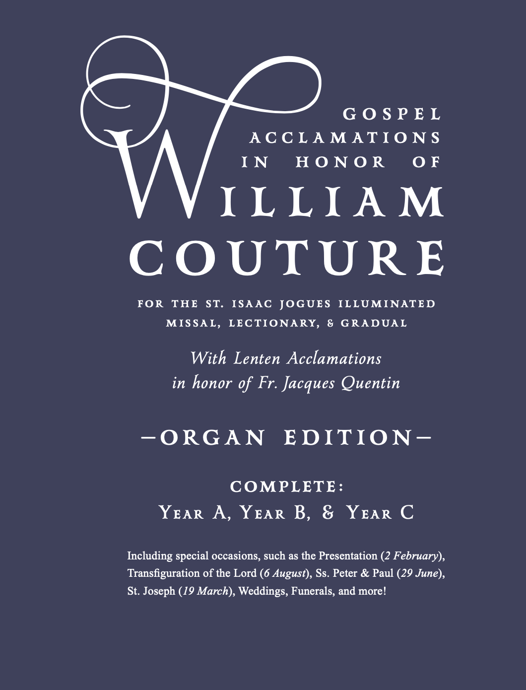 Gospel Acclamations Organ Edition Year Abc Watershed