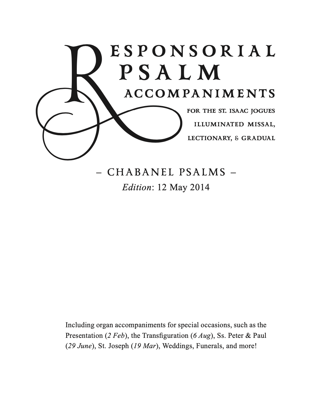 Responsorial Psalm Accompaniments Watershed