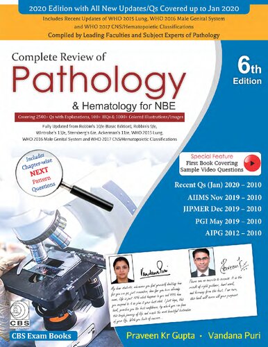 Complete Review Of Pathology Hematology For Nbe 6th Edition Praveen Kr Gupta