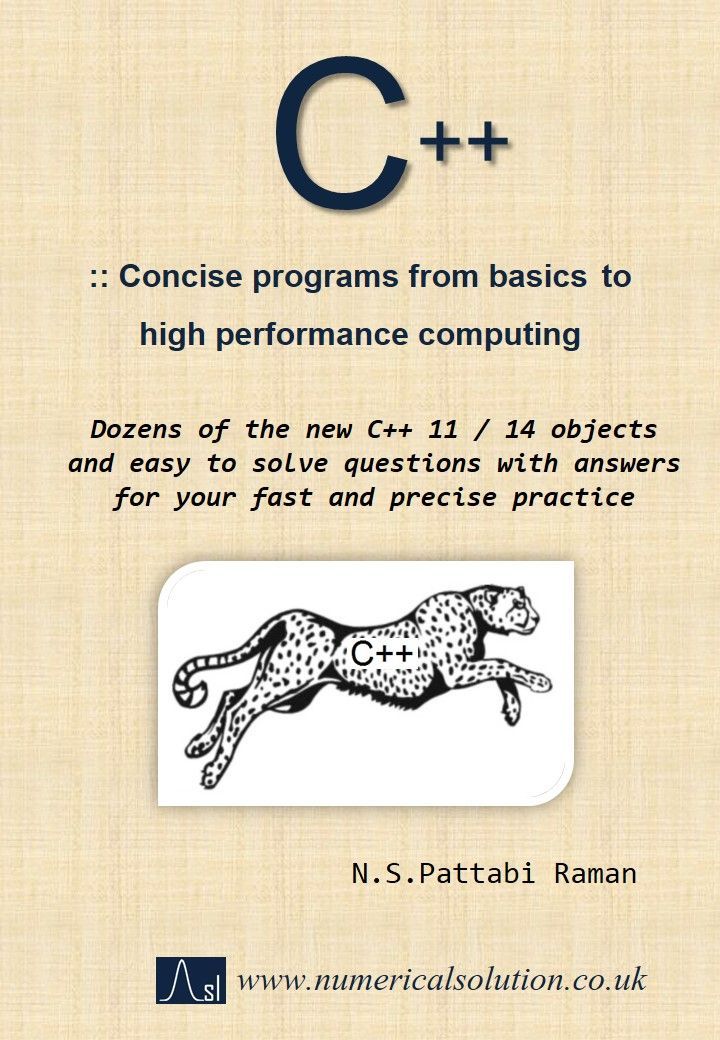 C Concise Programs From Basics To High Performance Computing N S Pattabi Raman