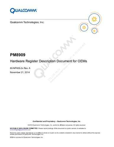 Pm8909 Hardware Register Description Document For Oems 80np4092x Rev A Qualcomm Technologies Inc