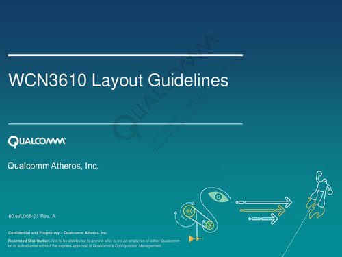 Wcn3610 Layout Guidelines 80wl00821 Rev A Qualcomm Technologies Inc