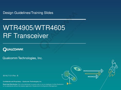 Wtr4905wtr4605 Rf Transceiver 80nl7135 Rev B Qualcomm Technologies Inc