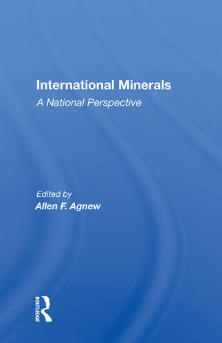 International Minerals A National Perspective Allen F Agnew