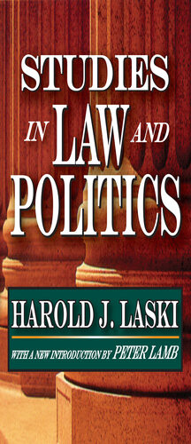 Studies In Law And Politics Harold J Laski