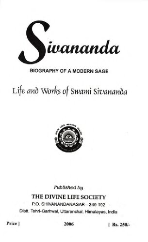 Life And Works 1 Biography Of A Modern Sage 2 Ed Svm Ivnanda