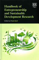 Handbook Of Entrepreneurship And Sustainable Development Research Paula Kyr