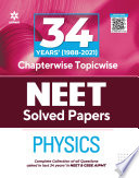 34 Years Chapterwise Solutions Neet Physics 2022 2021th Edition Arihant Experts