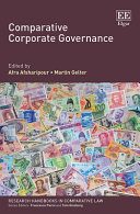Comparative Corporate Governance Afra Afsharipour Martin Gelter