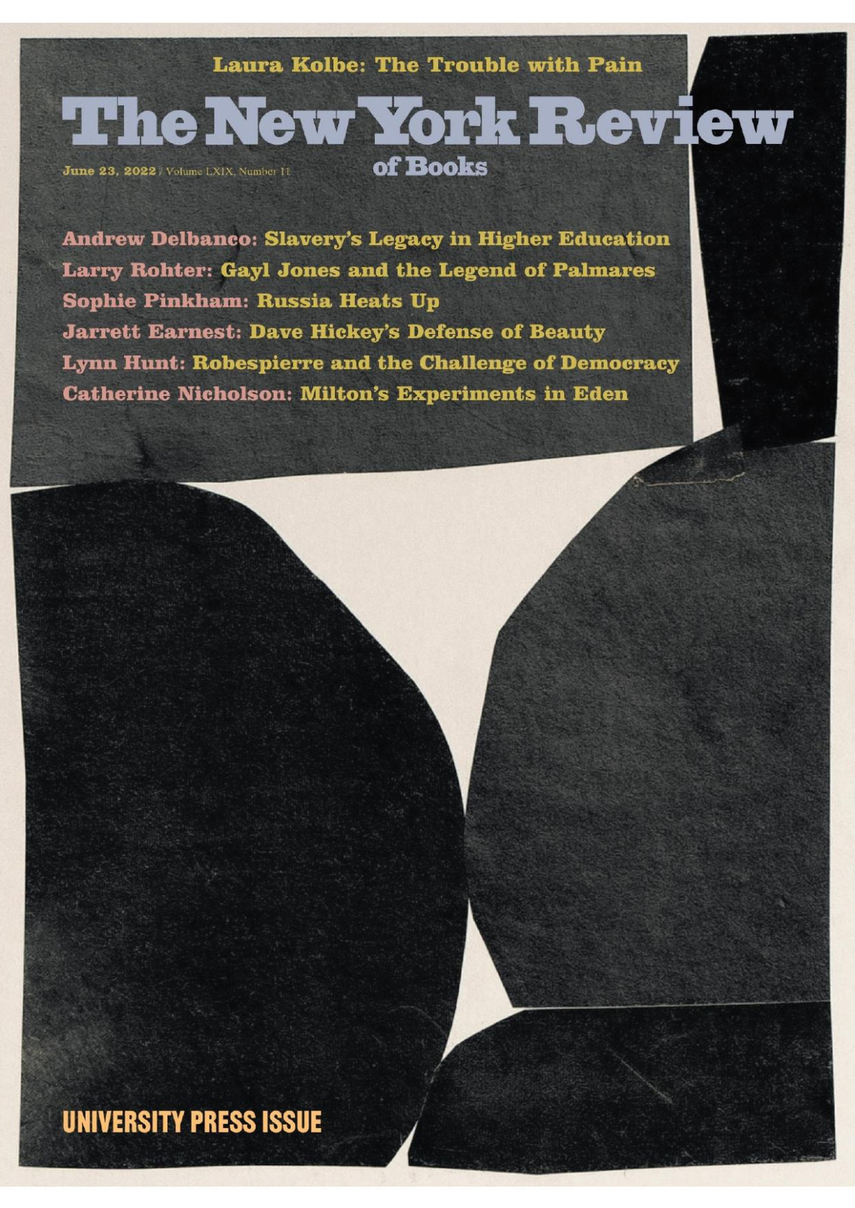 The New York Review Of Books Vol Lxix 11 23rd June 2022 Emily Greenhouse Editor In Chief
