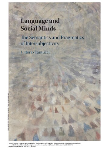 Language And Social Minds Tantucci